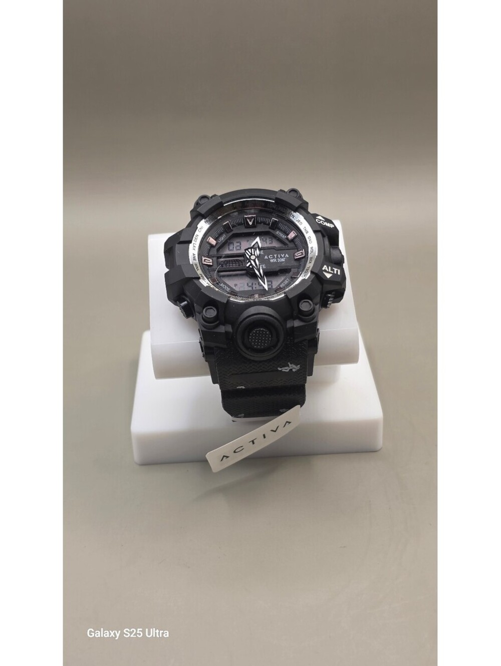 Activa Neo Dual Time 55mm Black Camo Quartz Men's Watch